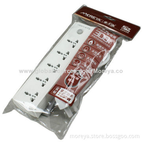 Universal Standard Power Sockets with 5-port Socket Outlet and US Plug, Overload Protector